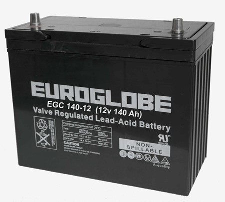 Batteri Euroglobe EGC140-12, AGM, 140Ah, 12V