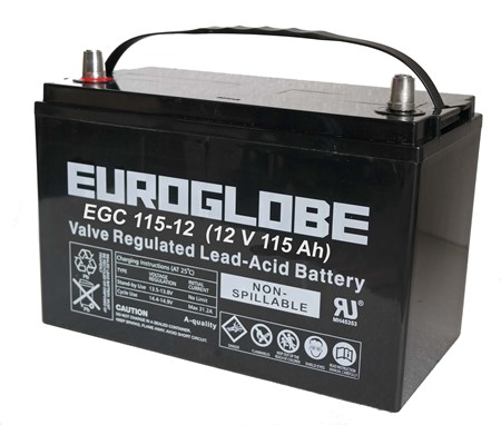 Batteri Euroglobe EGC115-12, AGM, 115Ah, 12V