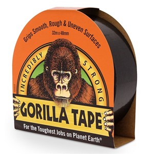 Tape Lerret Svart 32M x48mm Gorilla
