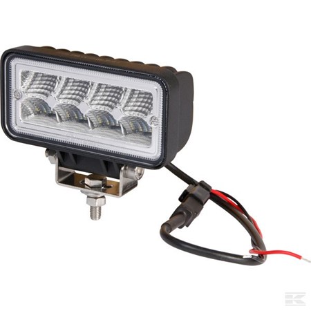 Arbeidslykt LED 12W rektangulær 1136 lumen - vidt flomlys
